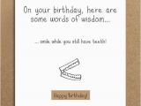 Short Funny Happy Birthday Quotes Handmade Funny Birthday Card False Teeth by