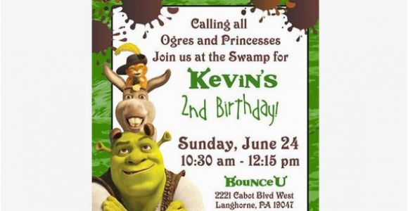 Shrek Birthday Invitations Shrek Birthday Invitation 5 X 7 Digital Invitation