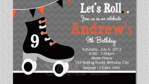 Skating Rink Birthday Party Invitations Boys Skating Birthday Invitation Boys Roller Skating