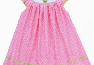 Smocked Birthday Dresses Hand Smocked Birthday Cupcake Bishop Dress Pink Polka Dot