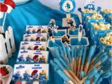 Smurf Decorations for Birthday Party Smurfs Birthday Party Ideas Photo 51 Of 61 Catch My Party