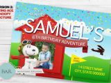 Snoopy Birthday Party Invitations Snoopy Birthday Invitation Peanut 39 S Movie