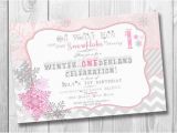 Snowflake Birthday Invitations Printable Items Similar to Winter Onederland Birthday Invitation for