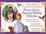Sofia the First Personalized Birthday Invitations Personalized Photo Invitations Cmartistry sofia the