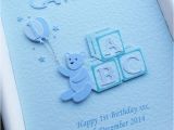 Son First Birthday Card 1st First Birthday Card Grandson son Nephew Personalised