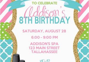 Spa Day Birthday Invitations Best 25 Spa Party Invitations Ideas On Pinterest Thank