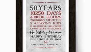 Special 50th Birthday Gift Ideas for Husband 50th Anniversary Gifts for Grandparents 50 Year Anniversary