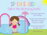 Splash Pad Birthday Invitations Splash Party Invitation Invite Splash Pad Birthday Invitation