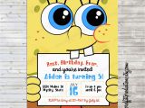 Spongebob 1st Birthday Invitations Modern Spongebob Birthday Party Invitation