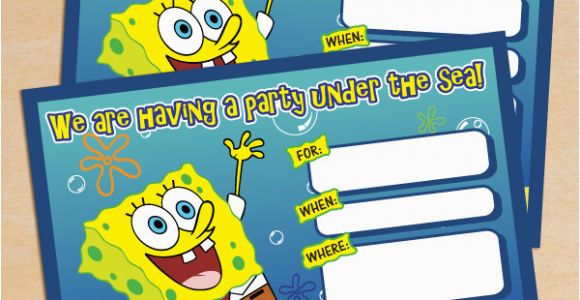 Spongebob Squarepants Printable Birthday Invitations Free Free Printable Spongebob Squarepants Birthday Invitation