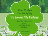 St Patrick S Day Birthday Invitations St Patricks Day Party Birthday Invitation by