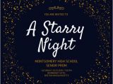 Starry Night Birthday Invitations Starry Night Prom Invitation Templates by Canva
