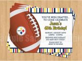 Steelers Birthday Invitations Pittsburg Steelers Football Birthday Party Invitations Sports