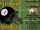 Steelers Birthday Invitations Pittsburgh Steelers Football Invitation or Thank You Card