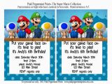 Super Mario Birthday Invitations Printable Free Incredible Super Mario Party Invitations All Luxurious