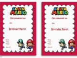 Super Mario Brothers Birthday Invitations Free Printable Super Mario Bros Invitation Template Free