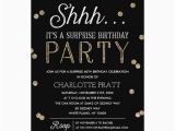 Suprise Birthday Invitations Shh Surprise Birthday Party Faux Glitter Confetti Card