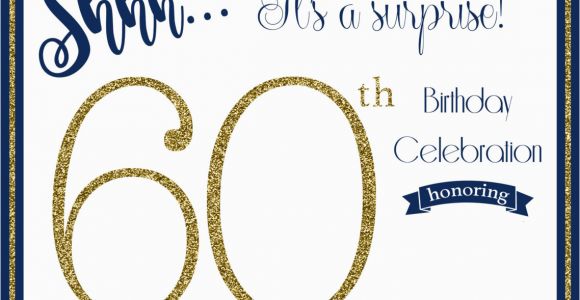 Surprise 60th Birthday Party Invitations Template Free Printable 60th Birthday Invitation Templates Free