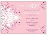 Surprise 80th Birthday Invitation Wording andromeda Pink Surprise 80th Birthday Invitations Paperstyle