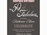 Surprise Birthday Party Invitation Wording for Adults Fabulous Script 50th Birthday Invitations Paperstyle