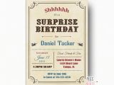 Surprise Birthday Party Invitations for Adults Adult Surprise Birthday Invites Vintage Surprise Party