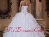 Sweet 16th Birthday Dresses Designer Quinceanera Dress White organza Beading Ruffles