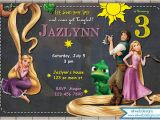 Tangled Birthday Invitations Personalized Tangled Birthday Invitation Custom Disney Rapunzel