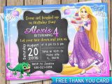 Tangled Birthday Invites Rapunzel Invitation Birthday Card Disney Princess Invitation