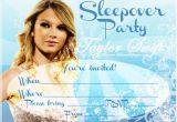 Taylor Swift Birthday Party Invitations Invitations for Sleepover Party