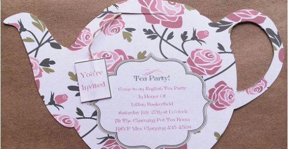 Teapot Birthday Invitations 1000 Ideas About Tea Party Invitations On Pinterest Tea