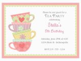 Teapot Birthday Invitations Free afternoon Tea Invitation Template