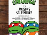 Teenage Mutant Ninja Turtles Birthday Invitations Free Teenage Mutant Ninja Turtle Invitation Printable