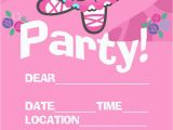 Templates for Birthday Invitations Free Girl Birthday Party Invitation Template Best Party Ideas