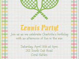Tennis Birthday Party Invitations Tennis Party Invitations Oxsvitation Com