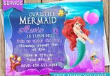 The Little Mermaid Invitations for Birthday Little Mermaid Ariel Birthday Invitation Card Invite Birthday