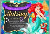 The Little Mermaid Invitations for Birthday Little Mermaid Invitation Disney Ariel Invite Little