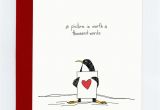 Thousand Words Birthday Cards A Picture is Worth A Thousand Words Penguin Greeting Card