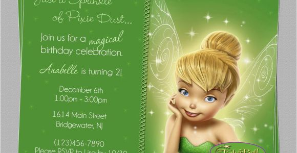 Tinkerbell 1st Birthday Invitations Great Tinkerbell Birthday Invitation Ideas Party Xyz