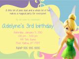 Tinkerbell Birthday Invites Tinkerbell Birthday Party Invitation Template