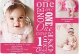 Tiny Prints Birthday Invites Girl First Birthday Photo Invites Pink Tiny Prints