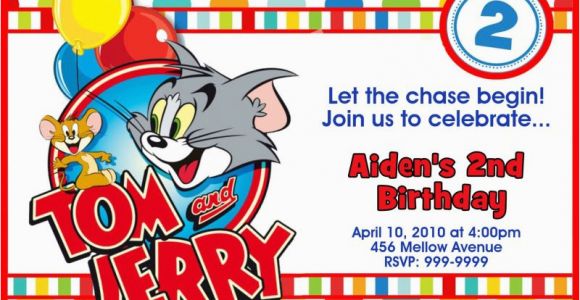 Tom and Jerry Birthday Invitations tom and Jerry Birthday Invitations Dolanpedia