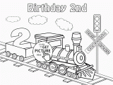 Train Birthday Card Printable Happy 2nd Birthday Card with Train Coloring Page for Kids