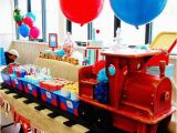 Train themed Birthday Party Decorations Kara 39 S Party Ideas Train Boy themed Birthday Party