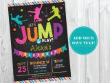 Trampoline Birthday Party Invitations Free Jump Birthday Invitation Trampoline Party by