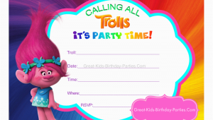 Trolls Birthday Card Printable Come Find Your Happy Place with Our Free Trolls Party