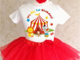 Tutu Outfits for Birthday Girl Circus Red Blue Yellow Baby Girl 1st First Birthday Tutu