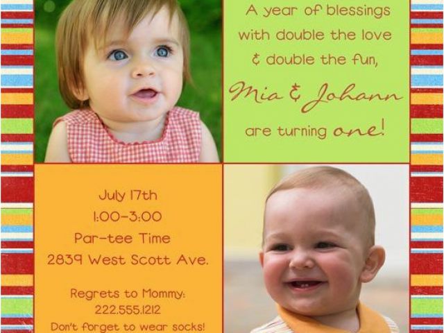 Twin Birthday Invitation Wording 12 Twin Birthday Invitations Templates ...