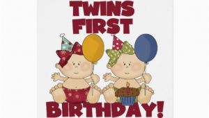 Twins 1st Birthday Card Twins 1st Birthday Girls Tshirts and Gifts Cards Zazzle