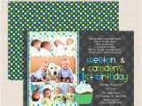 Twins First Birthday Party Invitations 1st Birthday Twin Party Invitations Lil 39 Sprout Greetings