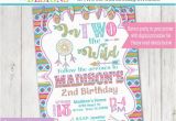 Two Wild Birthday Invitations In Two the Wild Birthday Party Invitation Boho Dream